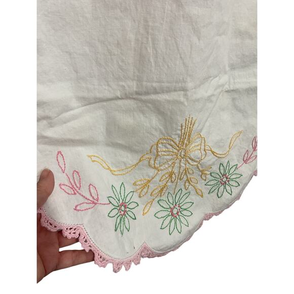 Vintage Table Cover Scarf Runner Embroidered 16” x 41” - Picture 7 of 12